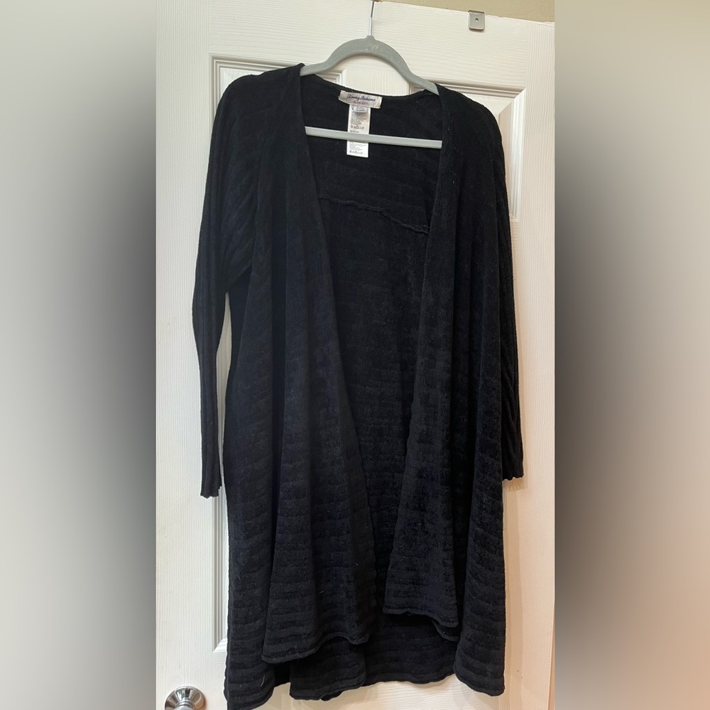 Tommy Bahama Ribbed Long Sleeve Duster Cardigan Open Front Size Small